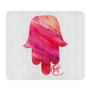 Pomegranate Juice Hamsa Art Cutting Board Schneidebrett