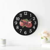 Pomegranate Kitchen Clock - Schwarz Große Wanduhr (Zuhause)