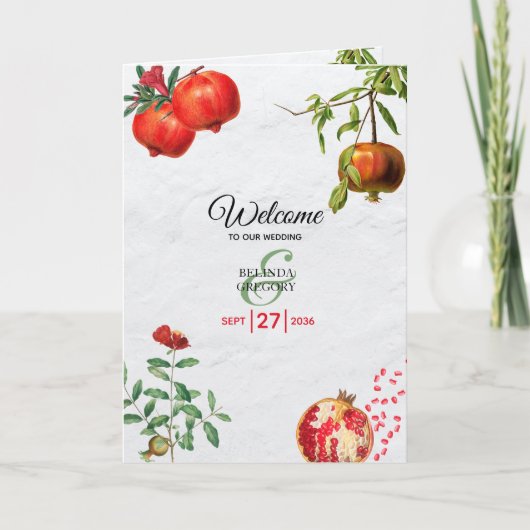 Pomegranate Mediterrane Hochzeitserie Programm (Vorderseite)