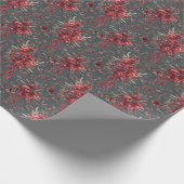  Pomegranate & Olive Botanical Wrapping Paper Geschenkpapier (Ecke)