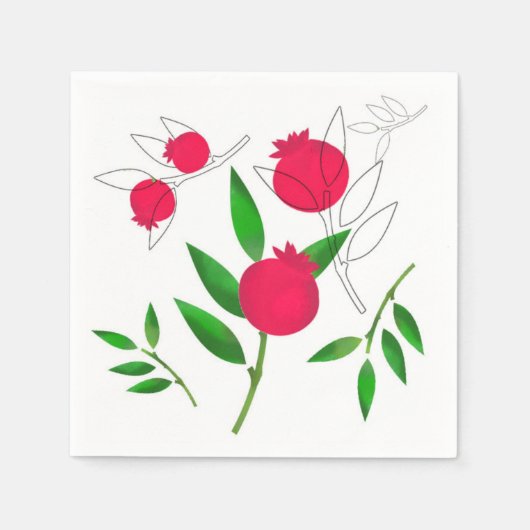 Pomegranate Paper Napkins Serviette (Vorderseite)