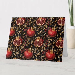 Pomegranate Paradies - reichhaltiges Blumenmuster Karte