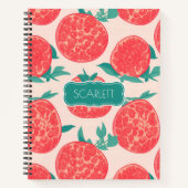 Pomegranate Pastel Personalisiertes Muster Notizblock (Vorderseite)