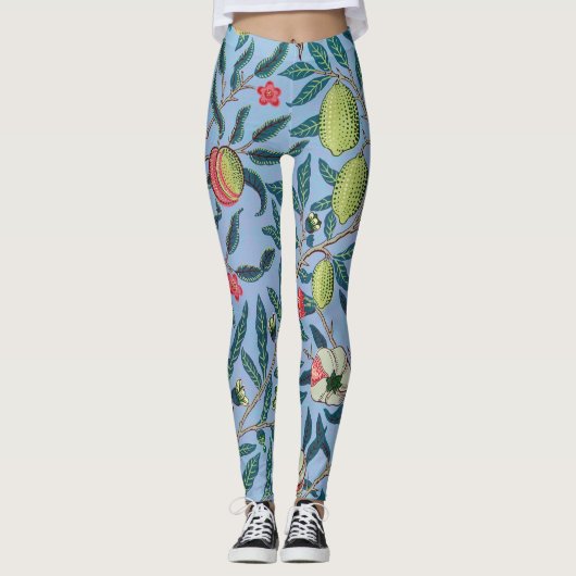 Pomegranate Pattern von William Morris Leggings (Vorderseite)