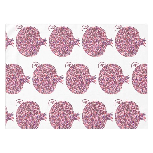 Pomegranate Pebble Graffiti Art Tableclout Tischdecke (Vorderseite (Horizontal))