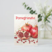 Pomegranate Postcard Postkarte (Stehend Vorderseite)