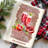 Pomegranate Punch Weihnachtscocktail Rezept Geschirrtuch