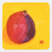Pomegranate Quadratischer Aufkleber (Vorderseite)