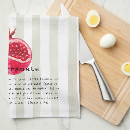 Pomegranate - Quran Verse Geschirrtuch (Viertel Falte)