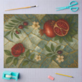 Pomegranate Rose – Ornate Botanical Fantasy Seidenpapier (Basteln)