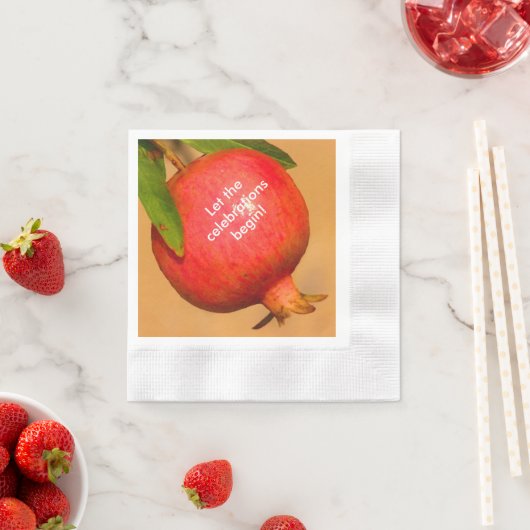 Pomegranate Rosh HaShana Serviette (Beispiel)
