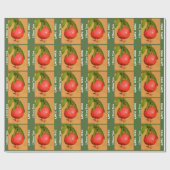 Pomegranate Rosh HaShana Wrapping Paper Geschenkpapier (Flach)