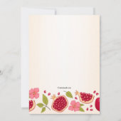 Pomegranate Rosh Hashanah Einladung (Rückseite)