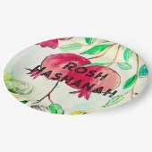 Pomegranate Rosh Hashanah Fruit Shana Tova Pappteller (Schrägansicht)