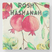Pomegranate Rosh Hashanah Fruit Shana Tova Steinuntersetzer (Vorderseite)