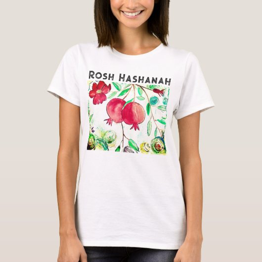 Pomegranate Rosh Hashanah Fruit Shana Tova T-Shirt (Vorderseite)