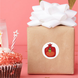 Pomegranate runder aufkleber