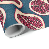Pomegranate slices wrapping paper geschenkpapier (Rolleneckpunkt)