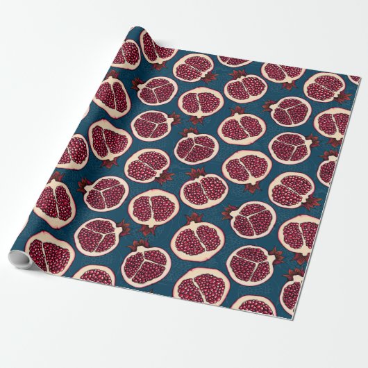 Pomegranate slices wrapping paper geschenkpapier (Ungerollt)