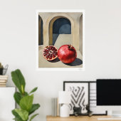 Pomegranate Still Life with Arch Poster (Heimbüro)