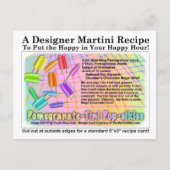 Pomegranate-Tini Pop-Sichel Rezept Postkarte (Vorderseite)