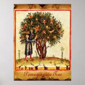 POMEGRANATE TREE ANTIQUE PARCHMENT POSTER (Vorne)
