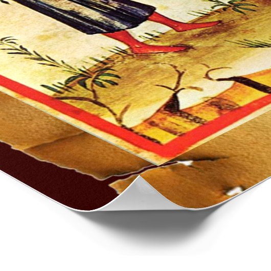 POMEGRANATE TREE ANTIQUE PARCHMENT POSTER (Ecke)