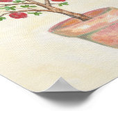 Pomegranate Tree Art Print Poster (Ecke)