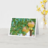 Pomegranate Tree Portrait Karte (Gelbe Blume)
