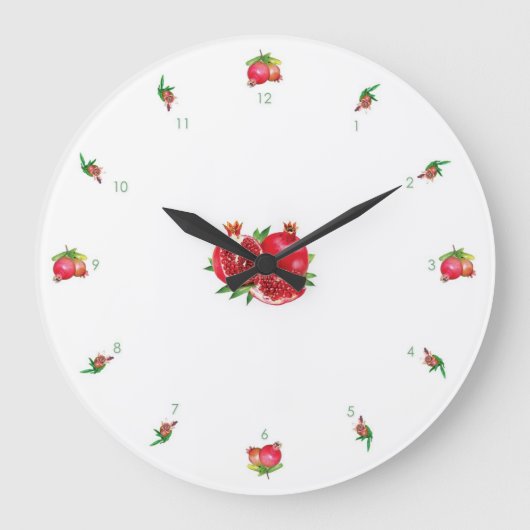 Pomegranate V1 Wall Clock Große Wanduhr (Vorderseite)