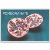 Pomegranate Vegan Obstkorb Gourmet Feinschmecker S Aufkleber (Vorderseite)