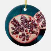 Pomegranate Vegan Obstkorb Gourmet Feinschmecker S Keramik Ornament (Vorne)