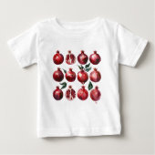 Pomegranate Watercolor Art Baby T-shirt (Vorderseite)