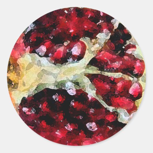 Pomegranate Watercolor - Aufkleber (Vorderseite)