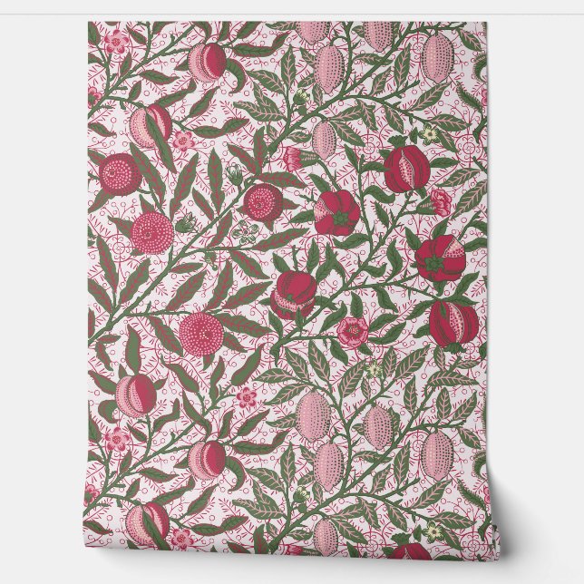 Pomegranate William Morris magenta Wallpaper Tapete (Abrollen)