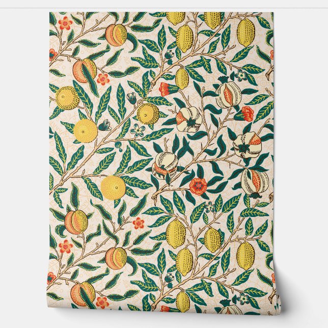 Pomegranate William Morris Original beige Wallpape Tapete (Abrollen)