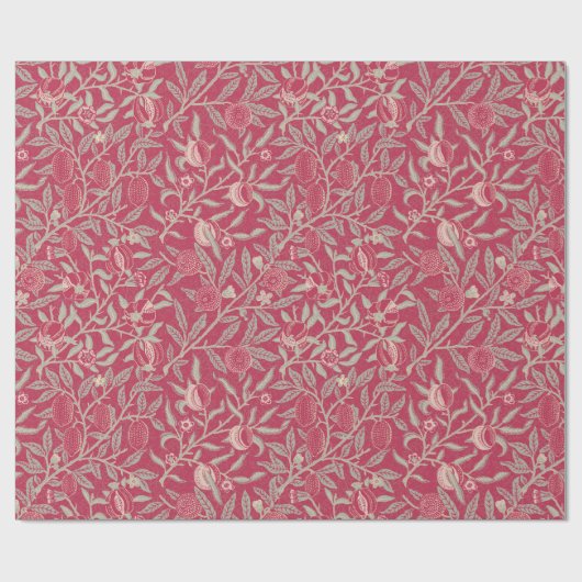 Pomegranate William Morris viva magenta Wrapping P Geschenkpapier (Flach)