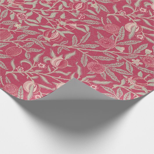Pomegranate William Morris viva magenta Wrapping P Geschenkpapier (Ecke)