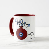 pomegranate with evil eye mug tasse (Vorderseite Links)