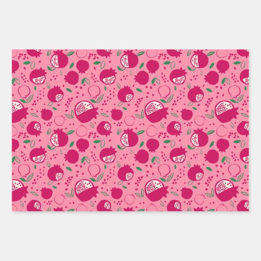Pomegranate Wrapping Paper - Trial Geschenkpapier Set (Vorderseite)