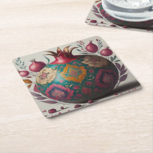 Pomegranate Yalda Untersetzer (angewinkelt)