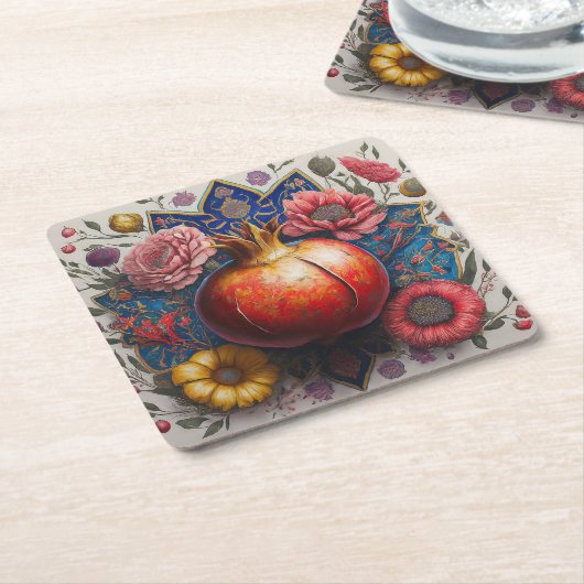 Pomegranate Yalda Untersetzer (angewinkelt)