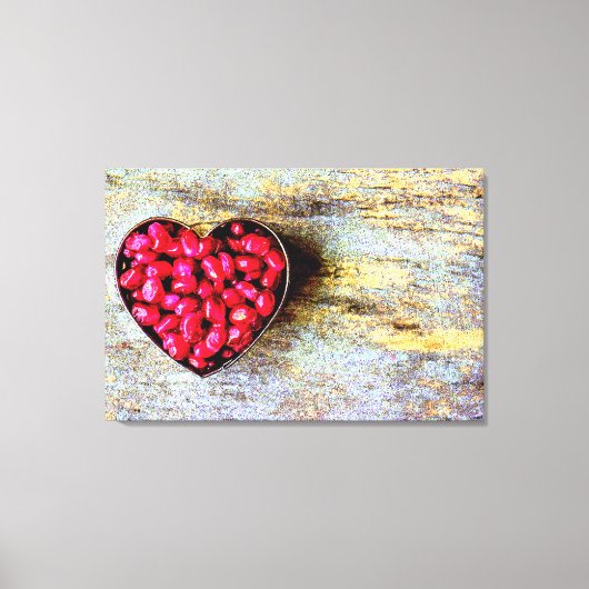 "Pomegranates Heart Fruit" Niedliches Foto. Jetzt  Leinwanddruck (Vorderseite)