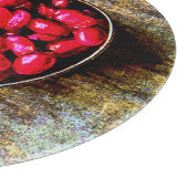 "Pomegranates Heart Fruit" Niedliches Foto. Jetzt  Schneidebrett (Ecke)