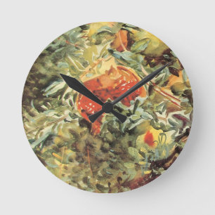 Pomegranates II von John Singer Sargent Runde Wanduhr