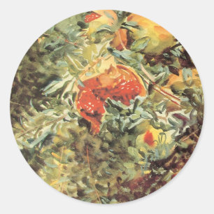 Pomegranates II von John Singer Sargent Runder Aufkleber