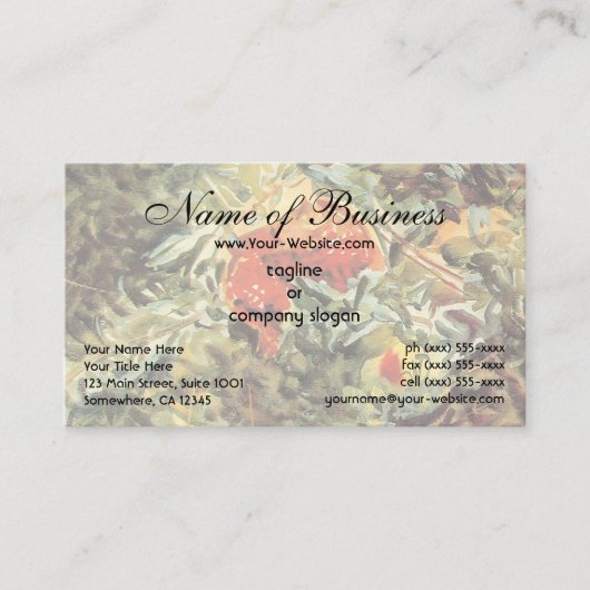 Pomegranates II von John Singer Sargent Visitenkarte (Vorderseite)