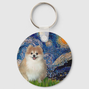 Pomeranian 1 - Sternennacht Schlüsselanhänger