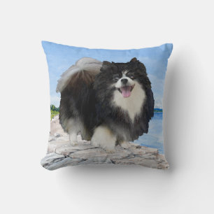 Pomeranian am Meer Kissen