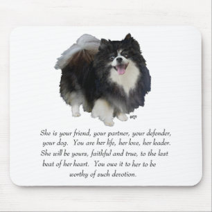 Pomeranian Andenken Hündin Mousepad